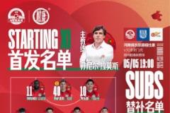 河南俱樂部酒祖杜康VS天津津門虎 首發(fā)及替補(bǔ)陣容公布